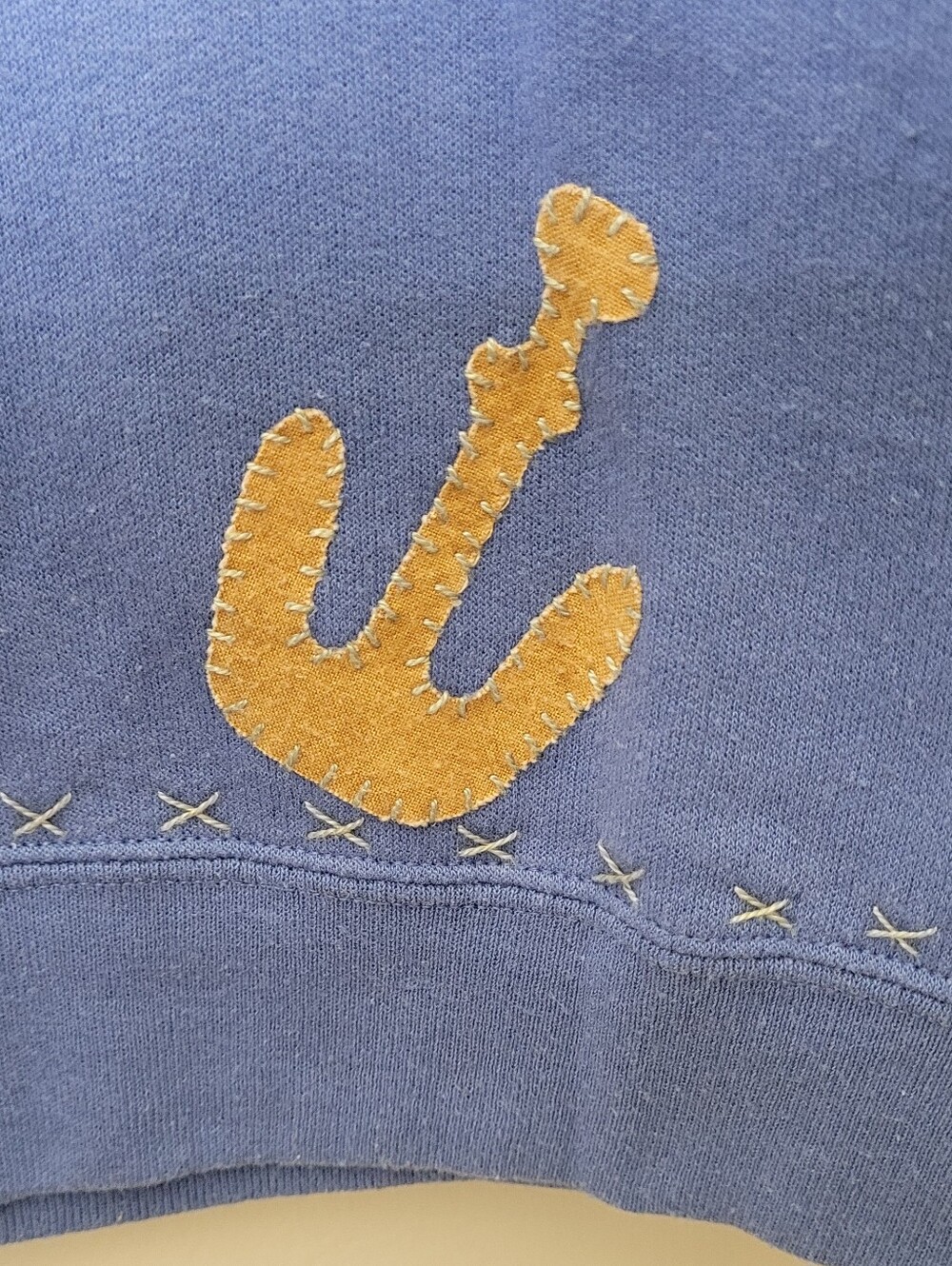 Hand-sewn Nautical Lighthouse Beachy Sweatshirt American Flag Size M - Picture 4 of 11